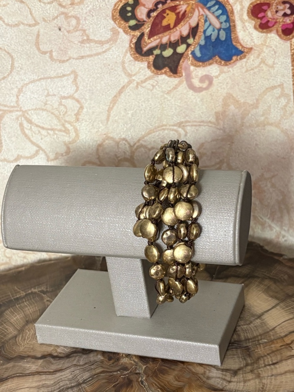 Lucky Brand Gold Tone Cluster Bead Bracelet